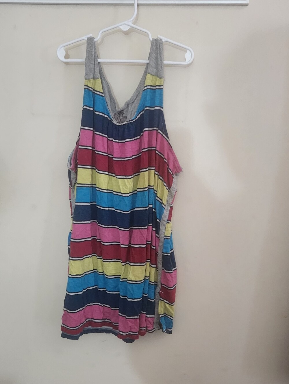 🎉 Girls Striped Rainbow Tank